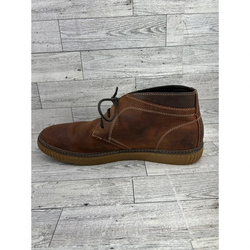 Johnston & Murphy Mens Brown Leather Chukka Boots Lace Up Shoes Size‎ 10.5